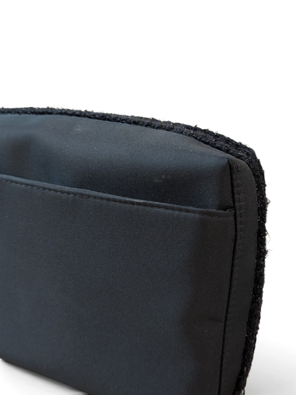 Authentic CHANEL Limited Edition Black Tweed Toiletry Pouch Makeup Bag - Picture 10 of 14
